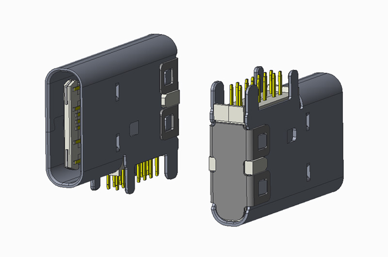 USB 3.1 REC  TYPE C 14P 双DIP 侧插式